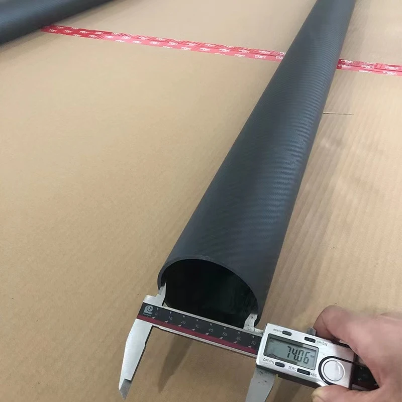 Tubo de fibra de carbono de gran diámetro