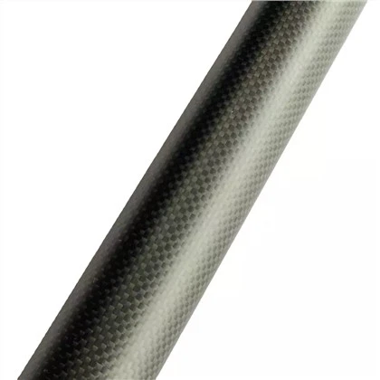 Tubo de fibra de carbono de tejido liso mate